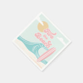 ツーザビーチピンクサーフビーチ誕生日 スタンダードカクテルナプキン (角)