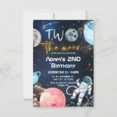 ツーザムーンアウタースペース誕生日 招待状 (正面)