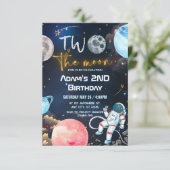 ツーザムーンアウタースペース誕生日 招待状 (スタンド正面)