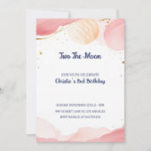 ツーザムーンガール2nd誕生日パーティの招待状 招待状 (正面)