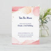 ツーザムーンガール2nd誕生日パーティの招待状 招待状 (スタンド正面)