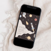 ツーザムーンキッズアウタースペース誕生日 招待状