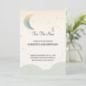 ツーザムーンセカンド誕生日招待状 招待状 (スタンド正面)