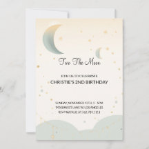 ツーザムーンセカンド誕生日招待状