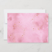 ツーザムーンピンク金ゴールド銀河系誕生日 サンキューカード (裏面)