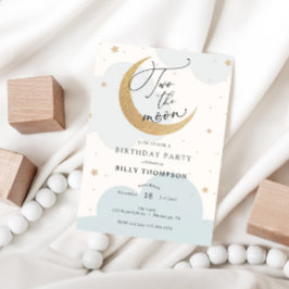 ツーザムーンブルーセカンド誕生日 招待状