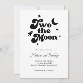 ツーザムーンミニマリスト2nd誕生日招待状 招待状