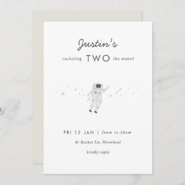 ツーザムーン宇宙パーティー2nd誕生日招待状 招待状