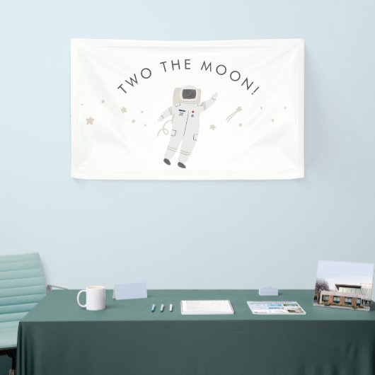 ツーザムーン宇宙パーティー2nd誕生日招待状 横断幕 (トレードショー)