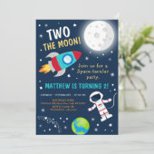 ツーザムーン宇宙誕生日 招待状 (スタンド正面)