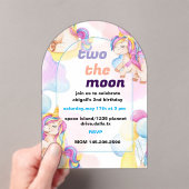 ツーザムーン誕生日招待状 アクリル招待状 (インサイチュ (ポータブル))