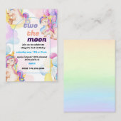 ツーザムーン誕生日招待状 ノートカード (正面/裏面)