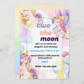 ツーザムーン誕生日招待状 招待状 (正面/裏面)