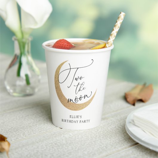 ツーザムーン誕生日紙カップ 紙コップ (インサイチュ)