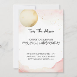 ツーザムーン2ndガール誕生日招待状 招待状