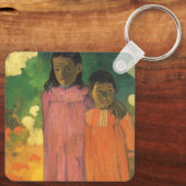 ツーシスターズバイポールゴーギンヴィンテージファインアート キーホルダー (裏面)