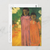 ツーシスターズバイポールゴーギンヴィンテージファインアート ポストカード (正面/裏面)