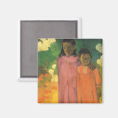 ツーシスターズバイポールゴーギンヴィンテージファインアート マグネット (正面/裏面)