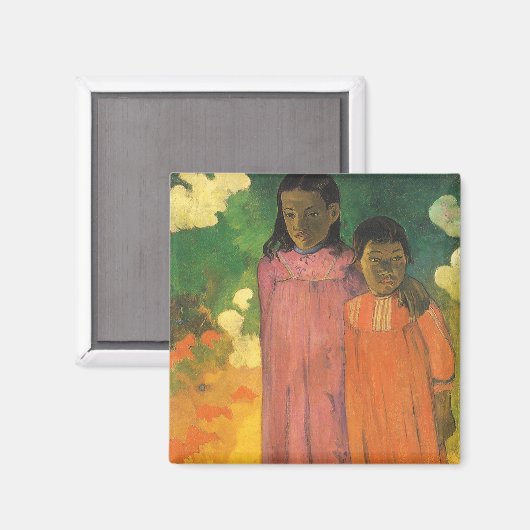 ツーシスターズバイポールゴーギンヴィンテージファインアート マグネット (正面/裏面)