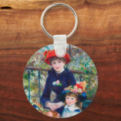 ツーシスターズ（オンザテラス）ピエールオーギュストルノアール キーホルダー (正面)