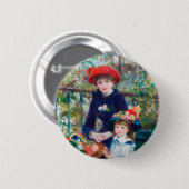 ツーシスターズ(オンザテラス)ピエールオーギュストルノアール 缶バッジ (正面&裏面)