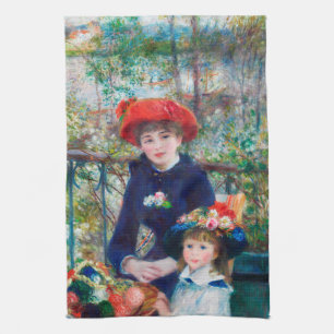 ツーシスターズ – ルノアール印象派絵画の1881 キッチンタオル