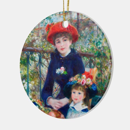 ツーシスターズ – ルノアール印象派絵画の1881 セラミックオーナメント (左)