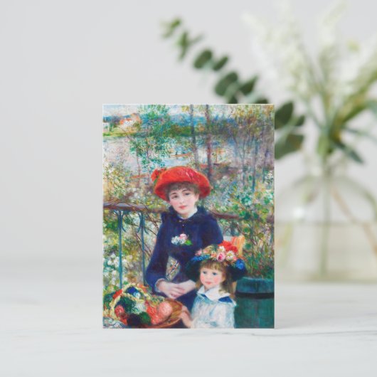 ツーシスターズ – ルノアール印象派絵画の1881 ポストカード (スタンド正面)