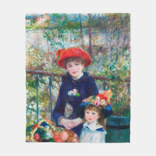 ツーシスターズ – ルノアール印象派絵画の フリースブランケット