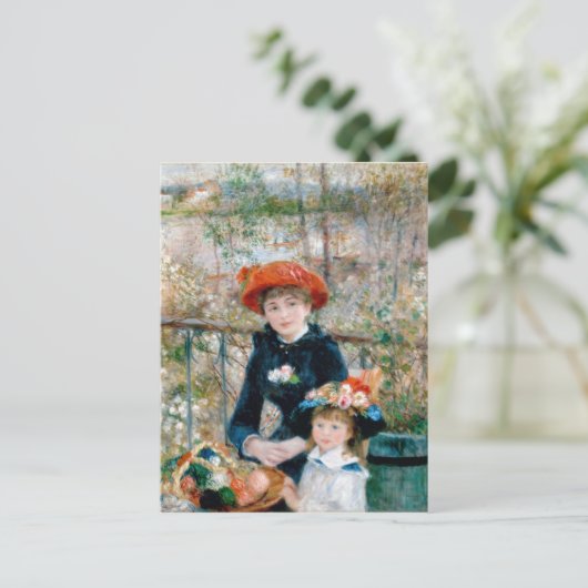 ツーシスターズ – ルノアール印象派絵画の ポストカード (スタンド正面)