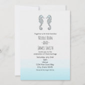 ツーシーホースエレガントビーチ結婚式 招待状 (正面)