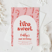 ツースイーツキャンディーケーン誕生日招待状 招待状