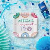 ツースイーツセカンドドーナツテーマ誕生日 ペーパープレート (パーティー)