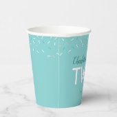 ツースイーツティール(緑がかった色)つや消しガール2nd誕生日 紙コップ (右)