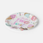 ツースイーツデザート2nd誕生日紙プレート ペーパープレート (アングル)