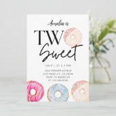 ツースイーツドーナツテーマ2nd誕生日パーティー 招待状 (スタンド正面)