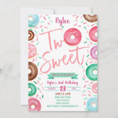 ツースイーツドーナツ2nd誕生日パーティの招待状 招待状 (正面)