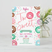 ツースイーツドーナツ2nd誕生日パーティの招待状 招待状 (スタンド正面)