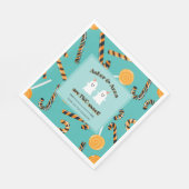 ツースイーツハロウィーンキャンディ幽霊ツインズ誕生日 スタンダードランチョンナプキン (角)