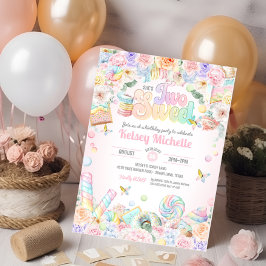 ツースイーツパステルキャンディーショップセカンド誕生日 招待状