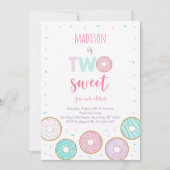 ツースイーツピンクドーナツ第2誕生日 招待状 (正面)