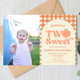 ツースイーツピーチ写真2nd誕生日パーティー 招待状