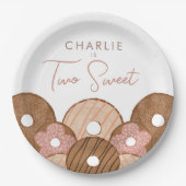 ツースイートガールズドーナツ誕生日 ペーパープレート (正面)