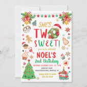 ツースイートクリスマスセカンド誕生日 招待状 (正面)