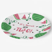 ツースイートスイカ誕生日プレート ペーパープレート (アングル)