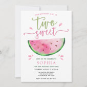 ツースイートスイカ誕生日招待状 招待状 (正面)