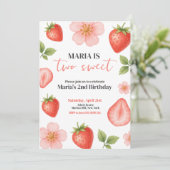 ツースイートストロベリー 2歳の誕生日パーティー 招待状 (スタンド正面)