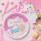ツースイートドーナツ誕生日プレート ペーパープレート (パーティー)