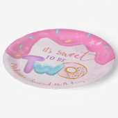 ツースイートドーナツ誕生日プレート ペーパープレート (アングル)