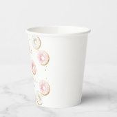 ツースイートピンク金ゴールドドーナツ誕生日 紙コップ (左)